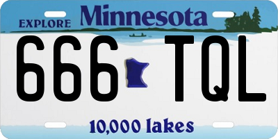 MN license plate 666TQL