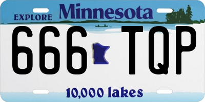 MN license plate 666TQP