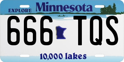 MN license plate 666TQS