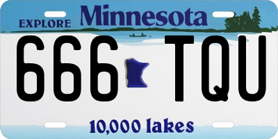 MN license plate 666TQU