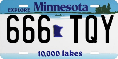 MN license plate 666TQY