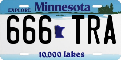 MN license plate 666TRA