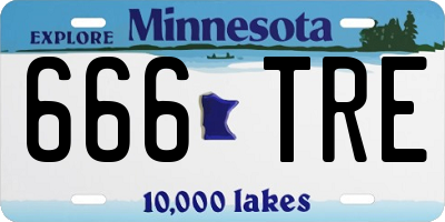 MN license plate 666TRE