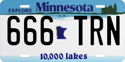 MN license plate 666TRN