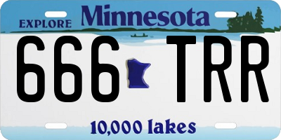 MN license plate 666TRR