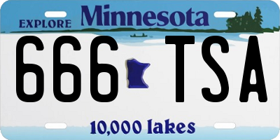 MN license plate 666TSA