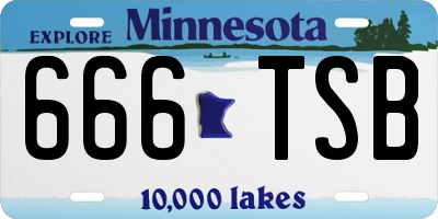 MN license plate 666TSB