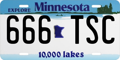 MN license plate 666TSC