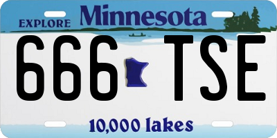 MN license plate 666TSE