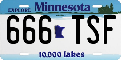 MN license plate 666TSF
