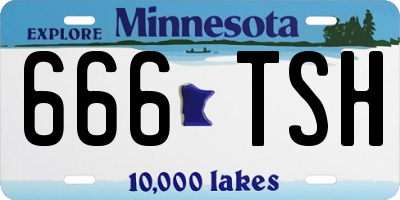 MN license plate 666TSH