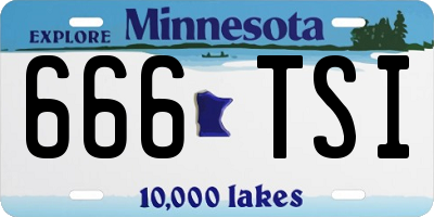MN license plate 666TSI