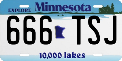 MN license plate 666TSJ