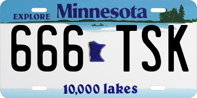MN license plate 666TSK