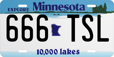 MN license plate 666TSL
