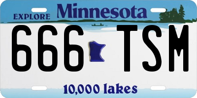 MN license plate 666TSM