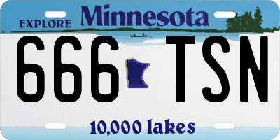 MN license plate 666TSN