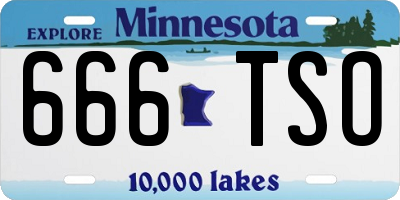 MN license plate 666TSO