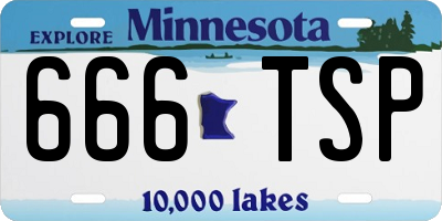 MN license plate 666TSP