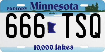 MN license plate 666TSQ