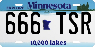 MN license plate 666TSR
