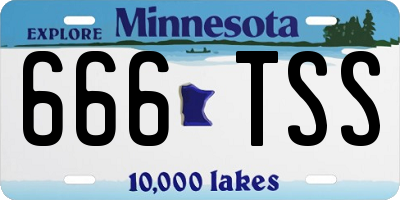 MN license plate 666TSS