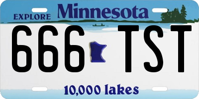 MN license plate 666TST