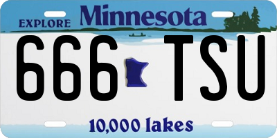 MN license plate 666TSU