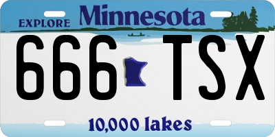 MN license plate 666TSX
