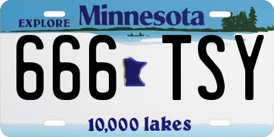 MN license plate 666TSY