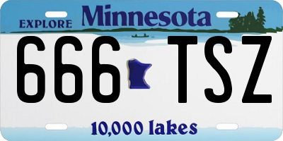 MN license plate 666TSZ