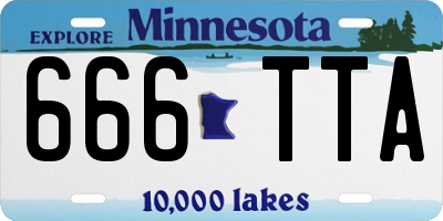 MN license plate 666TTA
