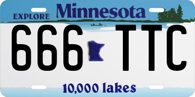 MN license plate 666TTC