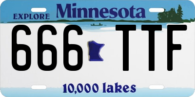 MN license plate 666TTF