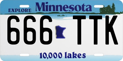 MN license plate 666TTK