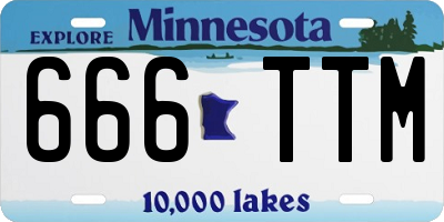 MN license plate 666TTM