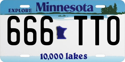 MN license plate 666TTO