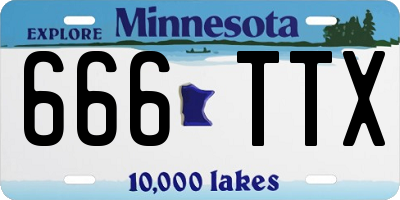 MN license plate 666TTX