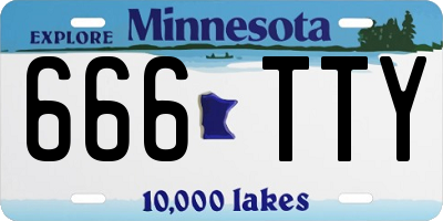 MN license plate 666TTY