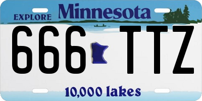 MN license plate 666TTZ