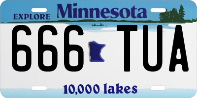 MN license plate 666TUA