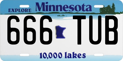MN license plate 666TUB
