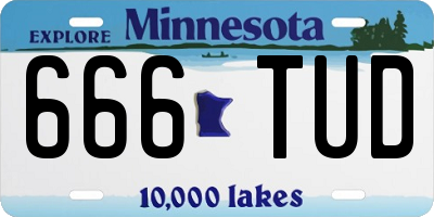 MN license plate 666TUD