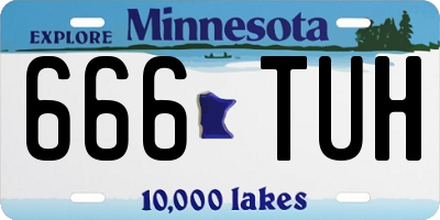 MN license plate 666TUH