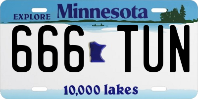 MN license plate 666TUN