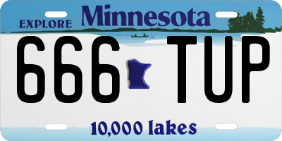 MN license plate 666TUP