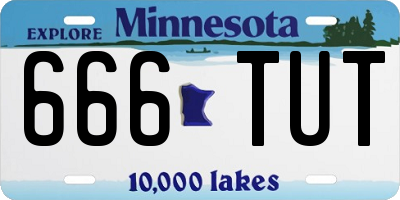 MN license plate 666TUT