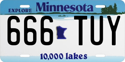 MN license plate 666TUY