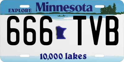 MN license plate 666TVB