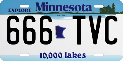 MN license plate 666TVC